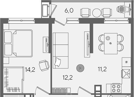 квартира г Краснодар р-н Карасунский ул Новороссийская 88 фото 1