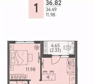 квартира г Краснодар р-н Прикубанский ул им. Кудухова Б.С. 3 фото 1