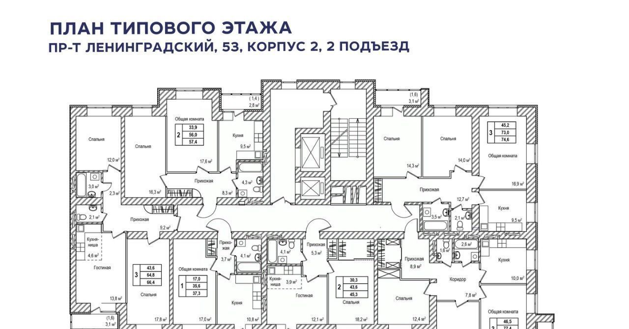 квартира г Кемерово р-н Ленинский пр-кт Ленинградский 53к/2с фото 2
