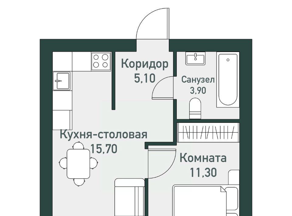 квартира п Западный р-н мкр Привилегия ул Спортивная 16 Кременкульское с/пос фото 1