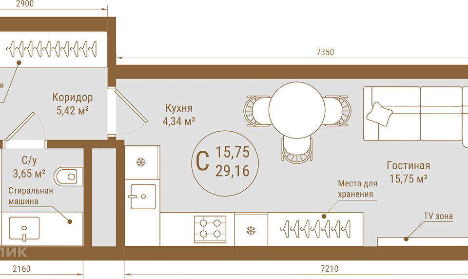 квартира г Уфа пр-кт Октября 75 городской округ Уфа фото 1