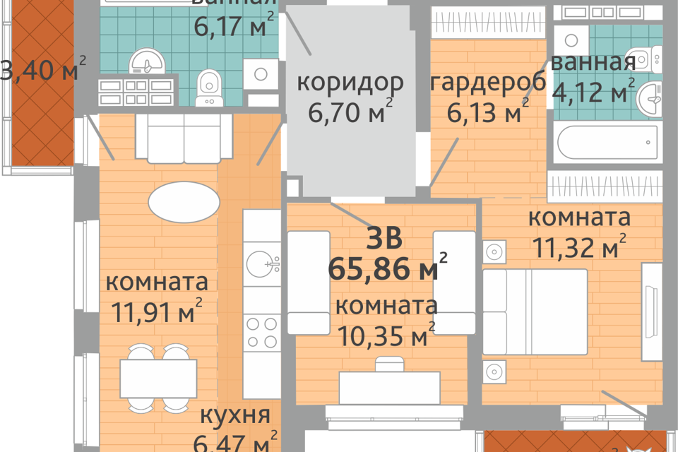 квартира г Екатеринбург ул Коперника 31 Екатеринбург, муниципальное образование фото 1