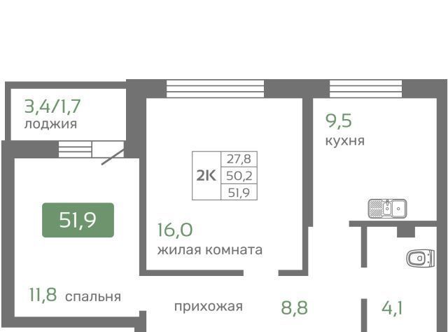 квартира г Красноярск р-н Октябрьский ул Норильская с 2 фото 1