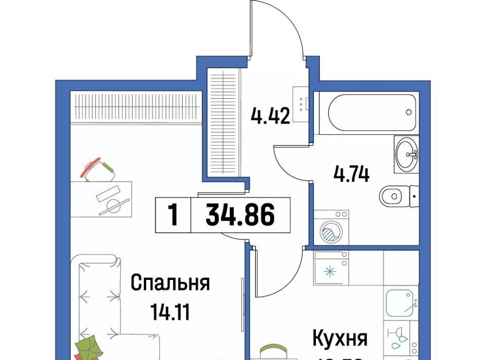 квартира р-н Всеволожский г Мурино ЖК «Урбанист» Девяткино фото 1