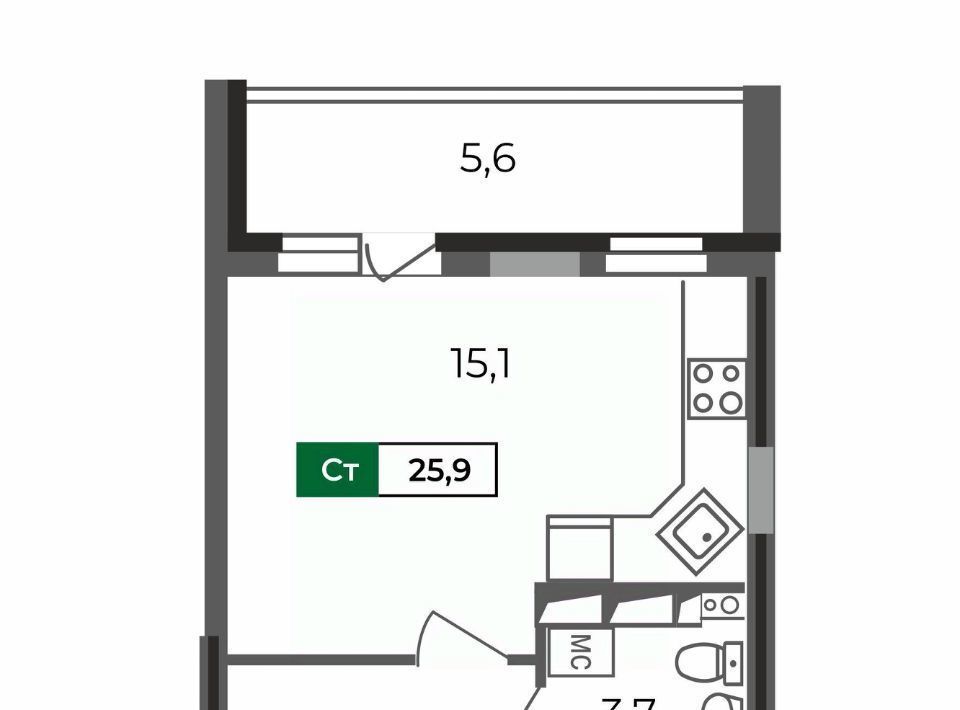 квартира г Владимир р-н Октябрьский б-р Сталинградский 5 фото 1