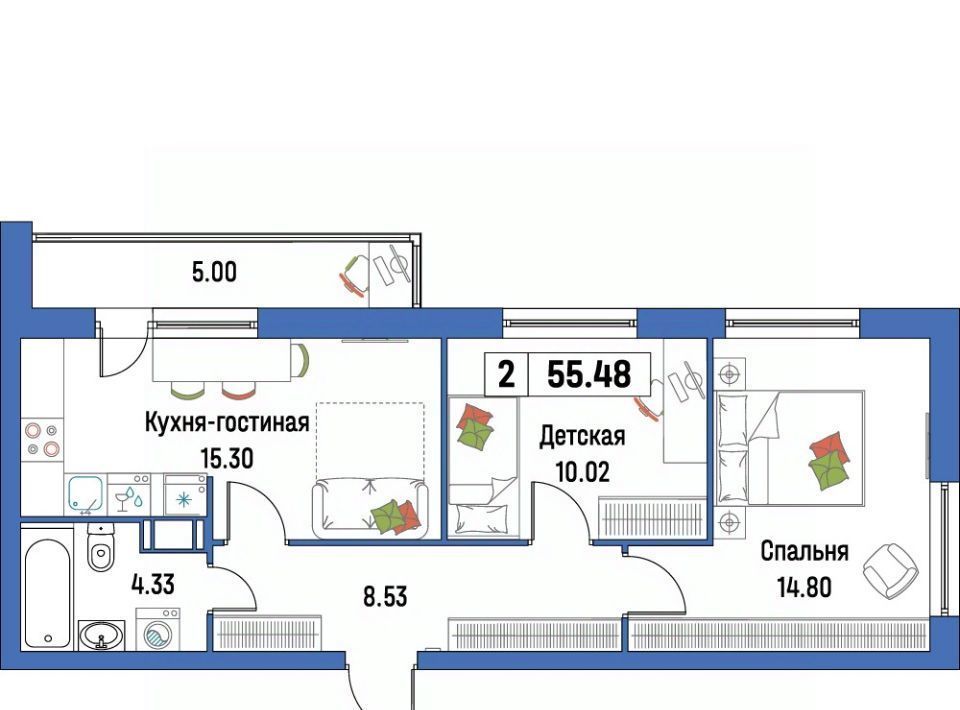 квартира р-н Всеволожский г Мурино ЖК «Урбанист» Девяткино фото 1