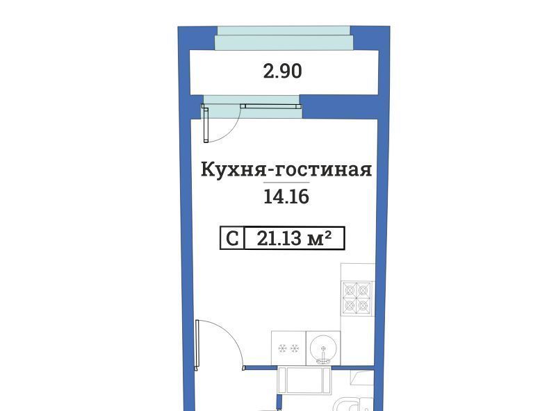 квартира р-н Всеволожский г Мурино пр-кт Авиаторов Балтики 25 Девяткино фото 1