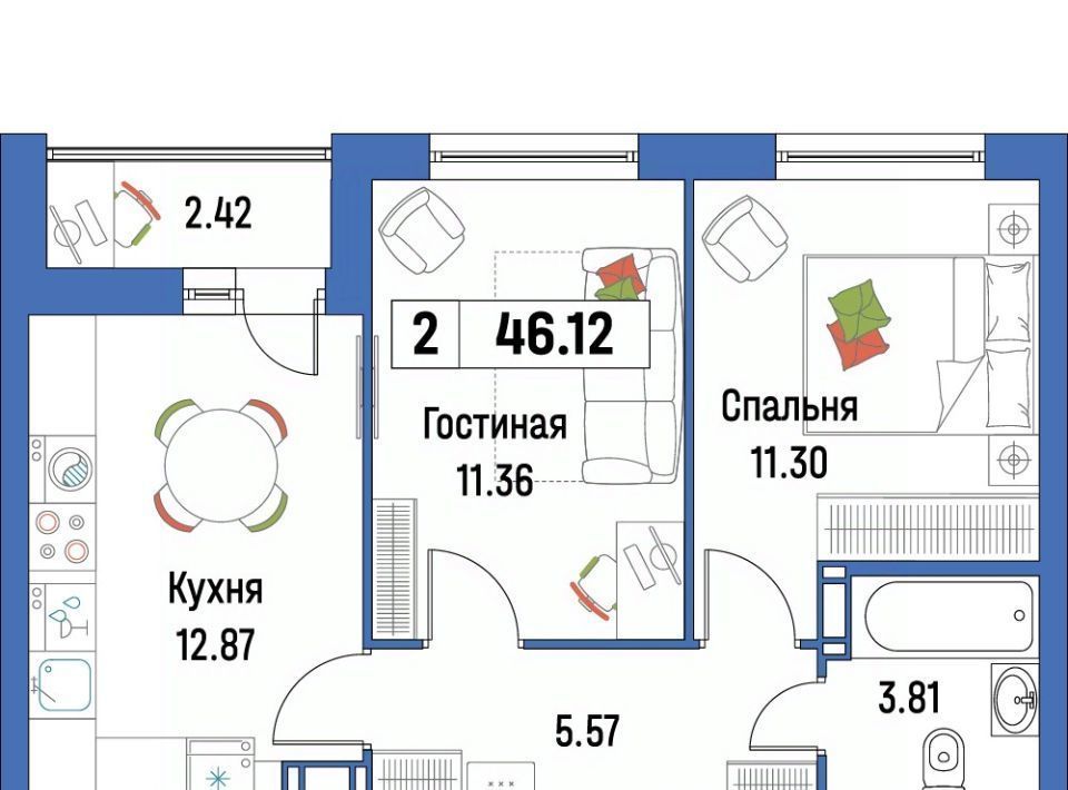 квартира р-н Всеволожский г Мурино ЖК «Урбанист» Девяткино фото 1