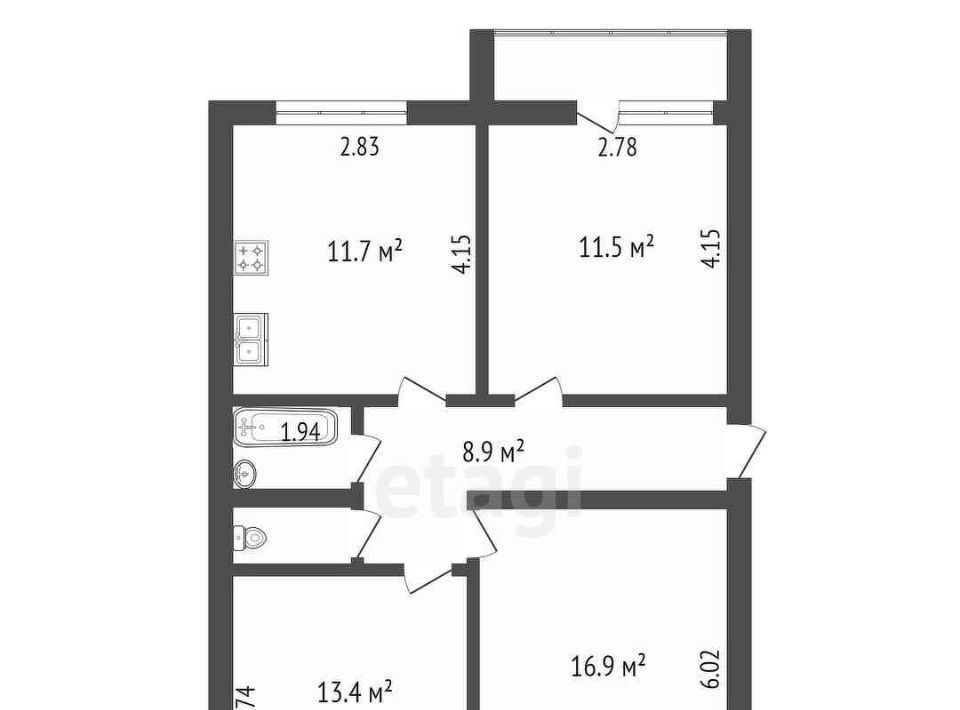 квартира г Дзержинск ул Суворова 5а фото 29