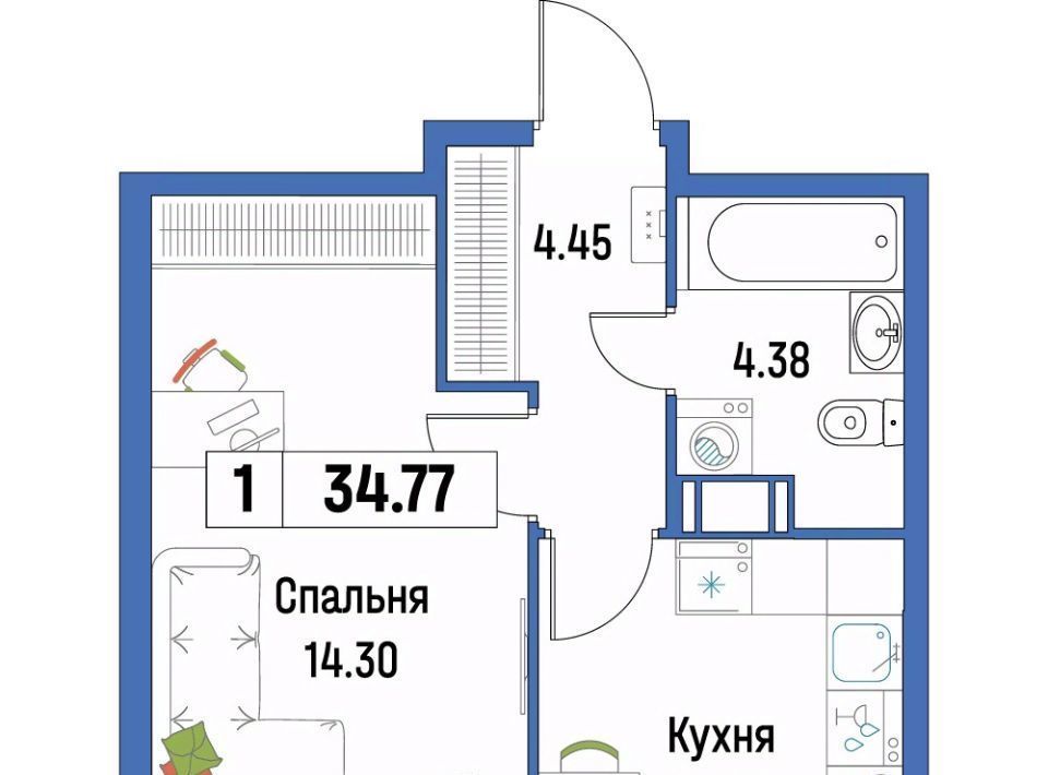 квартира р-н Всеволожский г Мурино ЖК «Урбанист» Девяткино фото 1