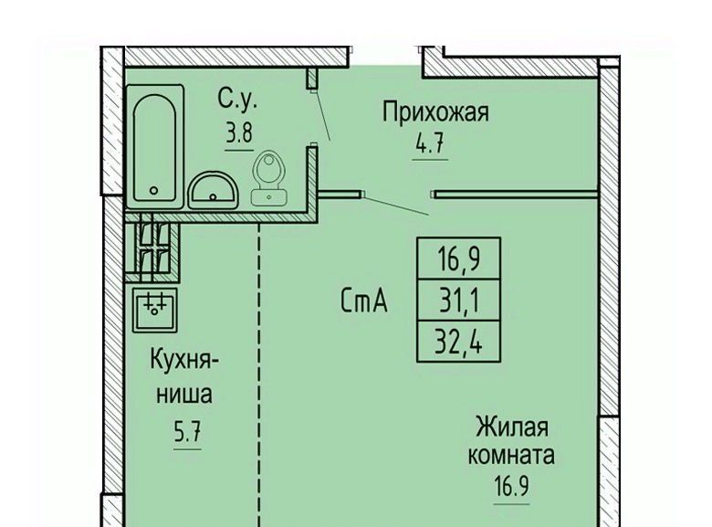 квартира г Новосибирск ЖК «Новые Матрёшки» Площадь Маркса фото 1