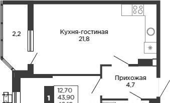 квартира г Краснодар р-н Карасунский ЖК «Сказка Град» фото 1