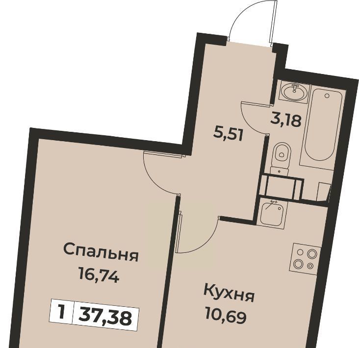 квартира р-н Всеволожский г Мурино пр-кт Авиаторов Балтики 29к/2 Девяткино фото 1