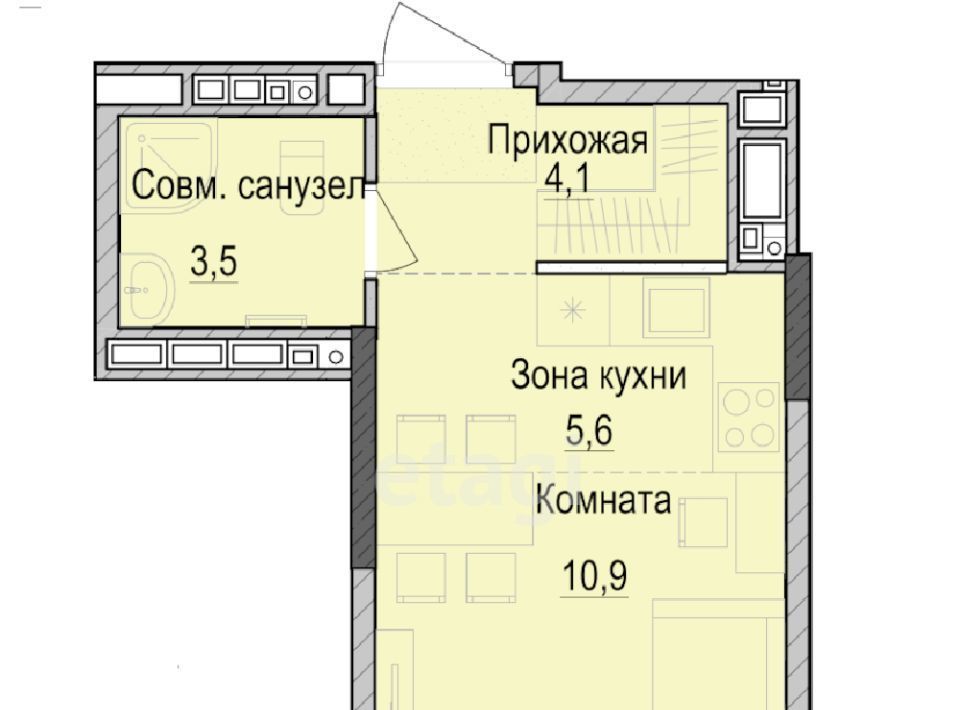 квартира г Казань ул Южно-Промышленная Аметьево фото 1