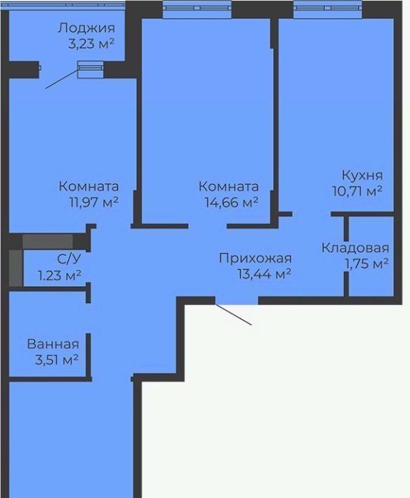 квартира г Пермь п Новые Ляды р-н Свердловский ЖК «Новый Звездный» фото 1