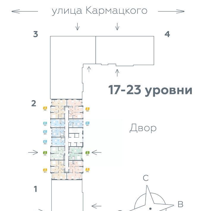 квартира г Тюмень р-н Центральный ул Евгения Войнова 3 фото 2