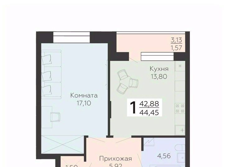 квартира г Воронеж р-н Коминтерновский ул Независимости 78 фото 1
