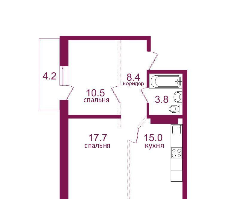 квартира г Иркутск р-н Правобережный мкр Топкинский ЖК «Видный-3» фото 1