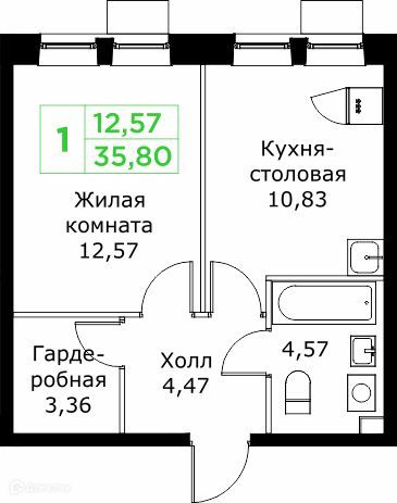 квартира г Мытищи проезд Шараповский 4 городской округ Мытищи фото 1