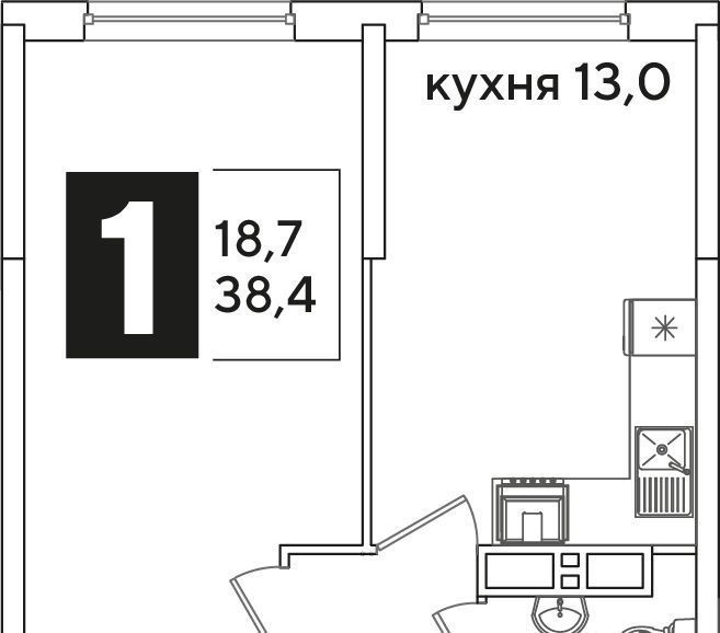 квартира г Краснодар р-н Прикубанский ЖК Самолёт-6 фото 1