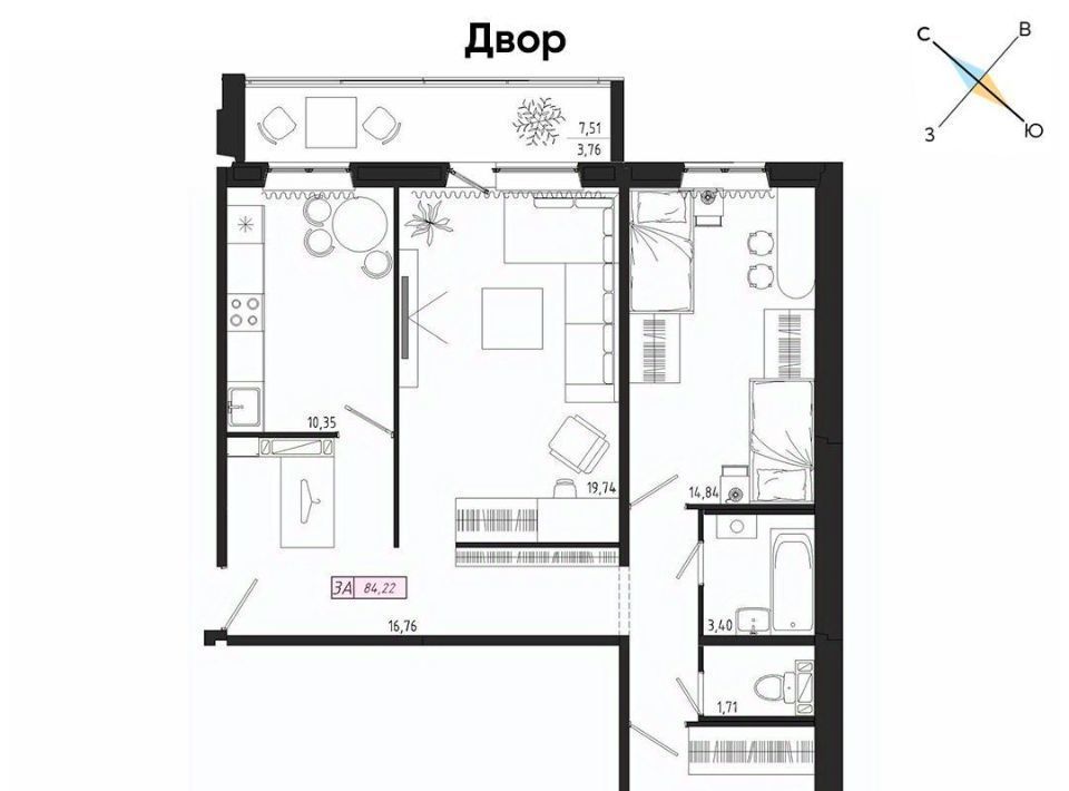 квартира г Томск р-н Октябрьский тракт Иркутский 185б фото 1