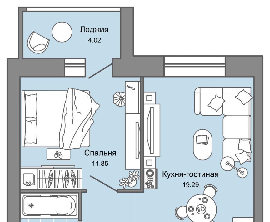 квартира г Ульяновск р-н Заволжский Новый Город ЖК Центрополис 5 Центральный кв-л фото 1