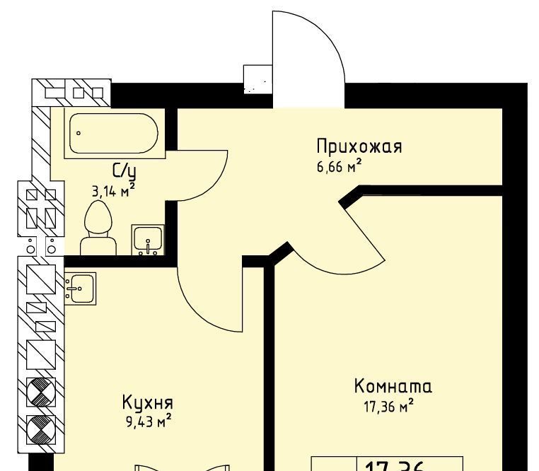 квартира г Калининград р-н Московский ул Аллея смелых 204к/2 фото 1