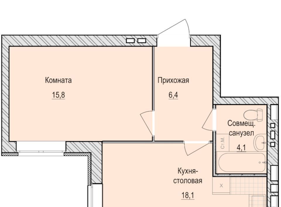 квартира Санвилл жилой комплекс, Завьяловский район, с. Первомайский фото 1