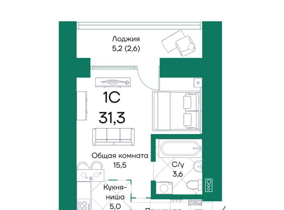 квартира г Барнаул р-н Индустриальный ул Просторная фото 1