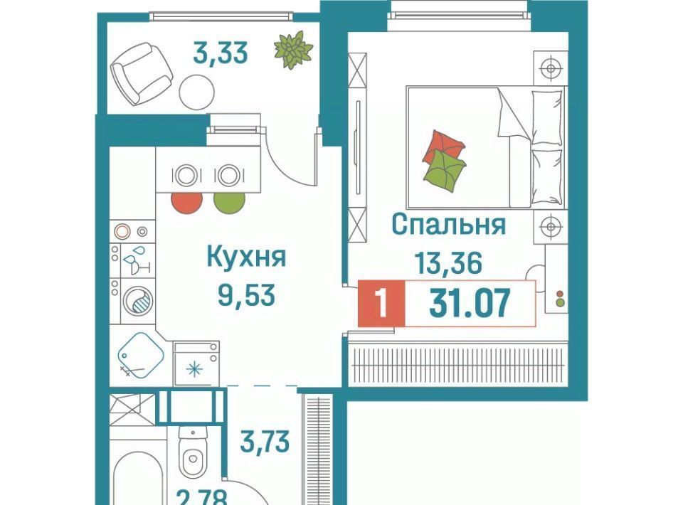 квартира р-н Всеволожский г Мурино ЖК «Графика» Девяткино фото 1