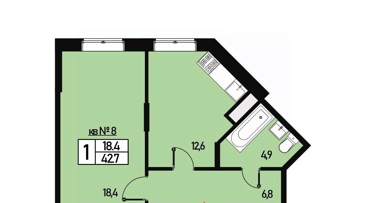 квартира г Москва п Новофедоровское ТиНАО ул Генерала Донскова 27к/5 фото 1