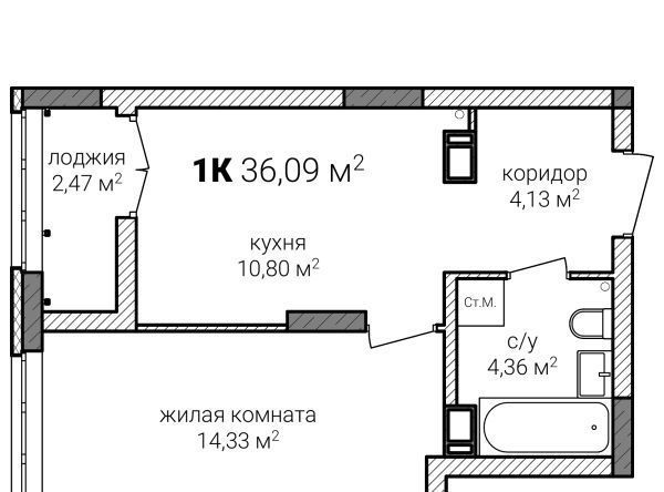 квартира г Нижний Новгород Горьковская ЖК Зенит-2 фото 1