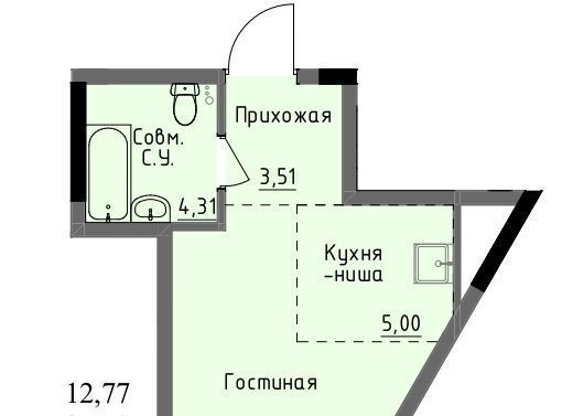 квартира г Ижевск р-н Первомайский проезд Ключевой 23а Поселок фото 1