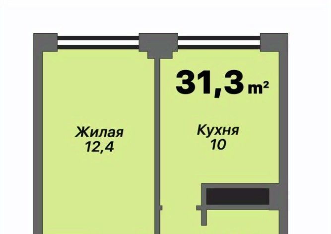 квартира р-н Тахтамукайский пгт Яблоновский ул Тургеневское шоссе 1гк/1 фото 1