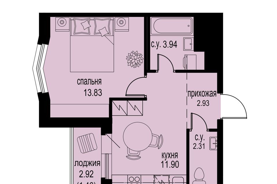 квартира р-н Всеволожский г Мурино пр-кт Ручьевский фото 1