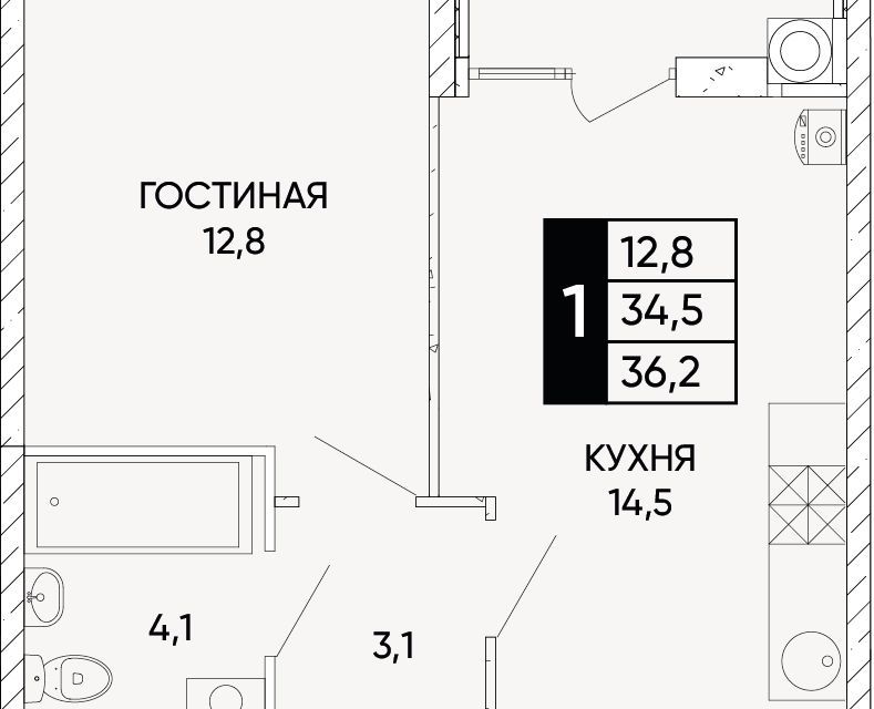 квартира г Ростов-на-Дону ул Левобережная 6/6с 1 городской округ Ростов-на-Дону фото 1