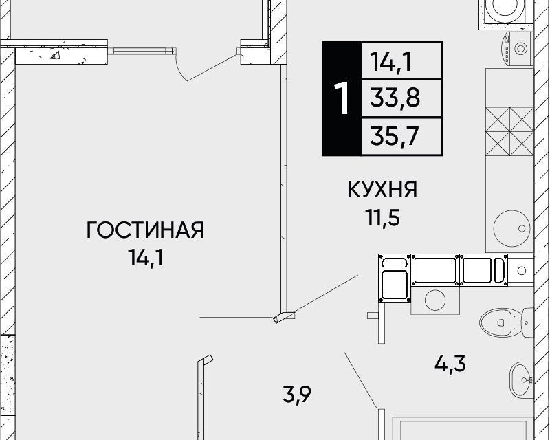 квартира г Ростов-на-Дону ул Левобережная 6/6с 1 городской округ Ростов-на-Дону фото 1