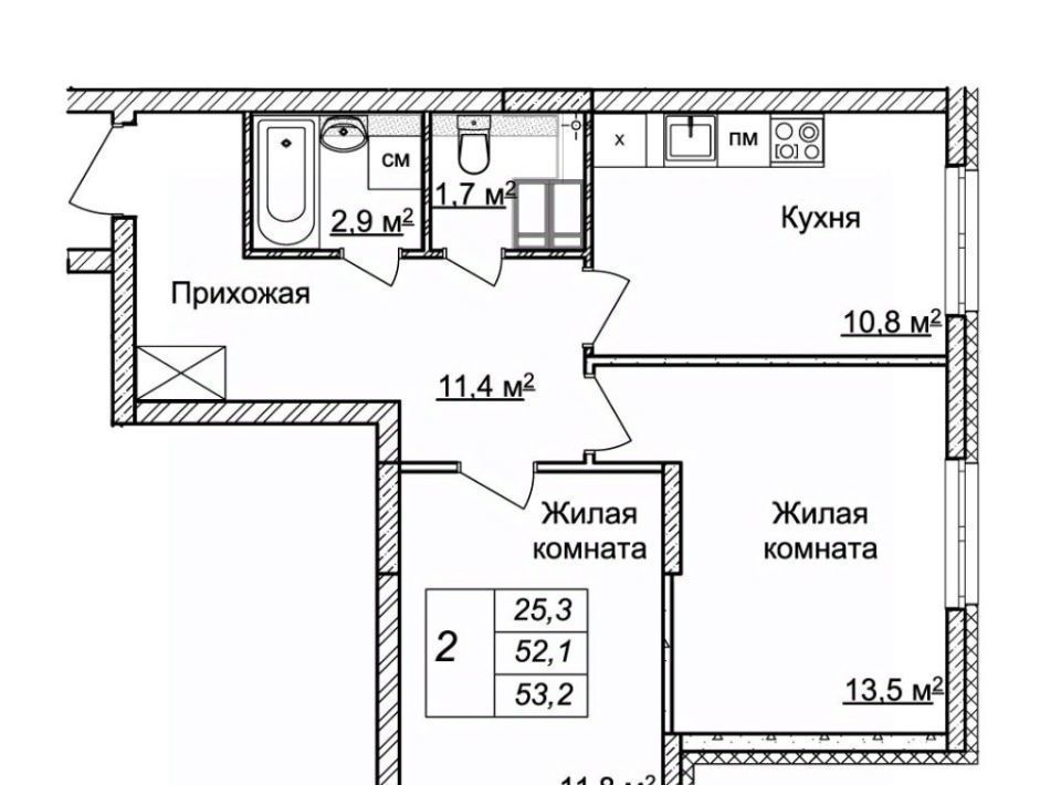 квартира г Нижний Новгород Горьковская ЖК «Новая Кузнечиха» 9 фото 1