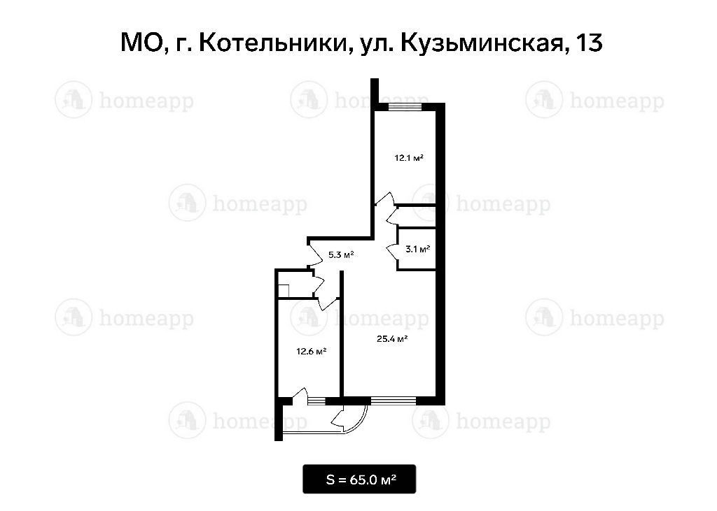 квартира г Котельники г. Кузьминская ул., 13, Котельники фото 15