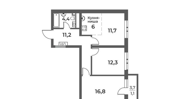 квартира р-н Центральный дом 4 фото