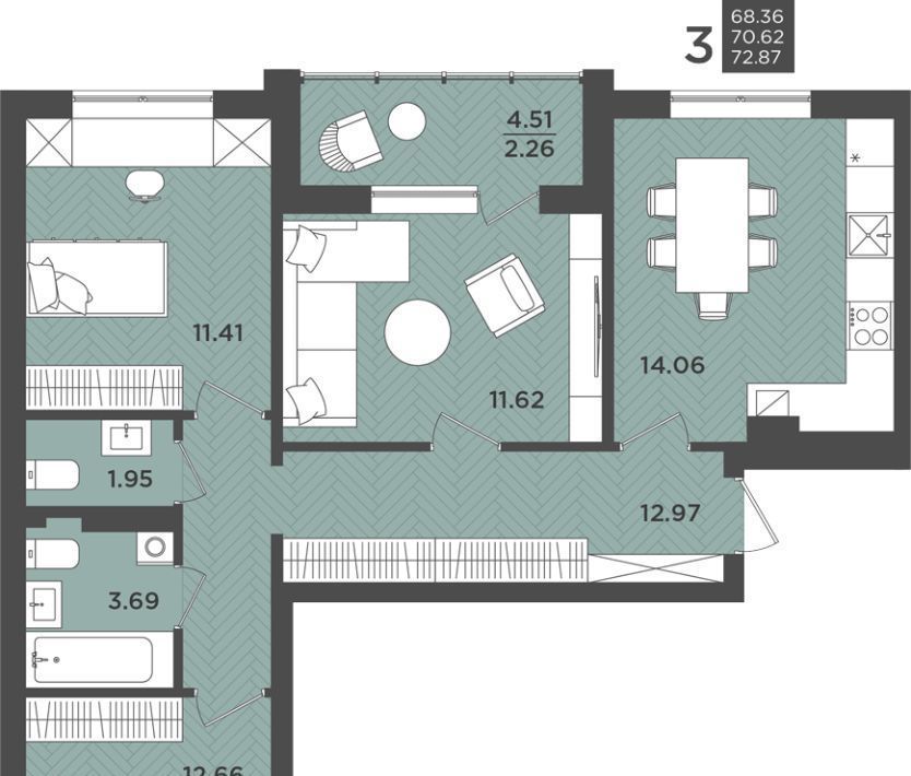 квартира г Калининград р-н Московский ул Интернациональная 18 фото 1