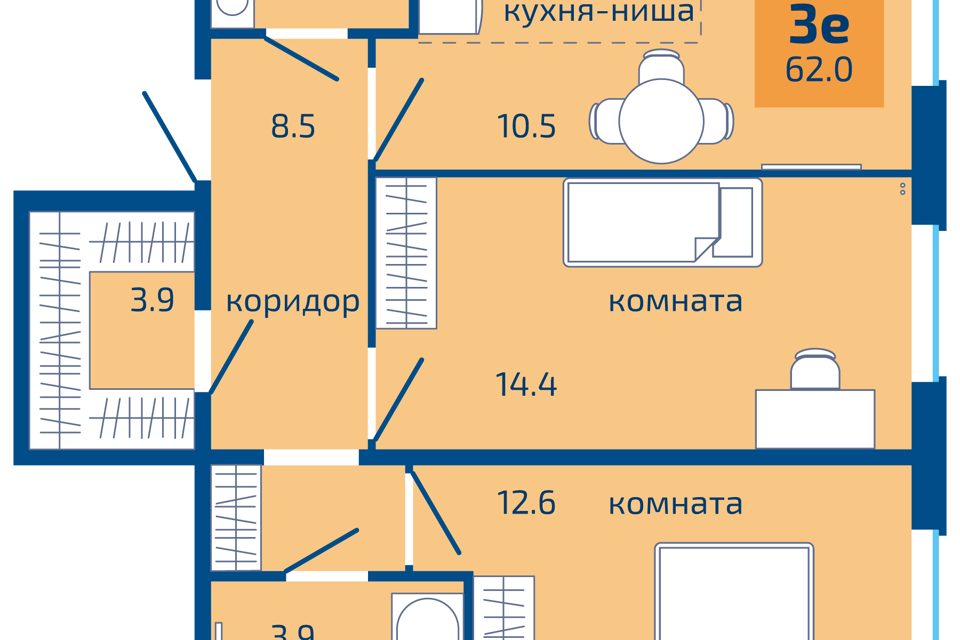 квартира г Пермь ул Целинная 59 городской округ Пермь фото 1