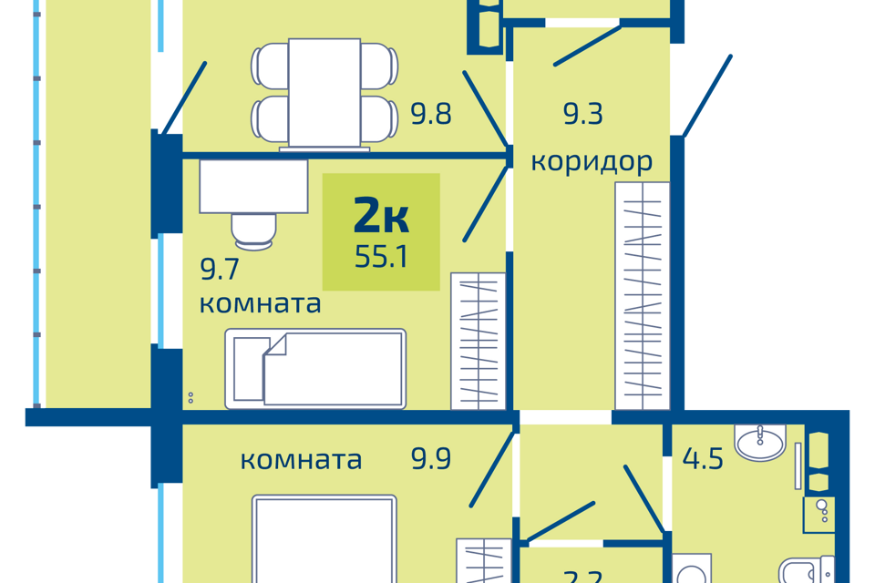 квартира г Пермь ул Целинная 59 городской округ Пермь фото 1