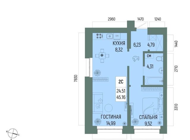 р-н Октябрьский ЖК «Новатор» Глумилино-1 мкр фото