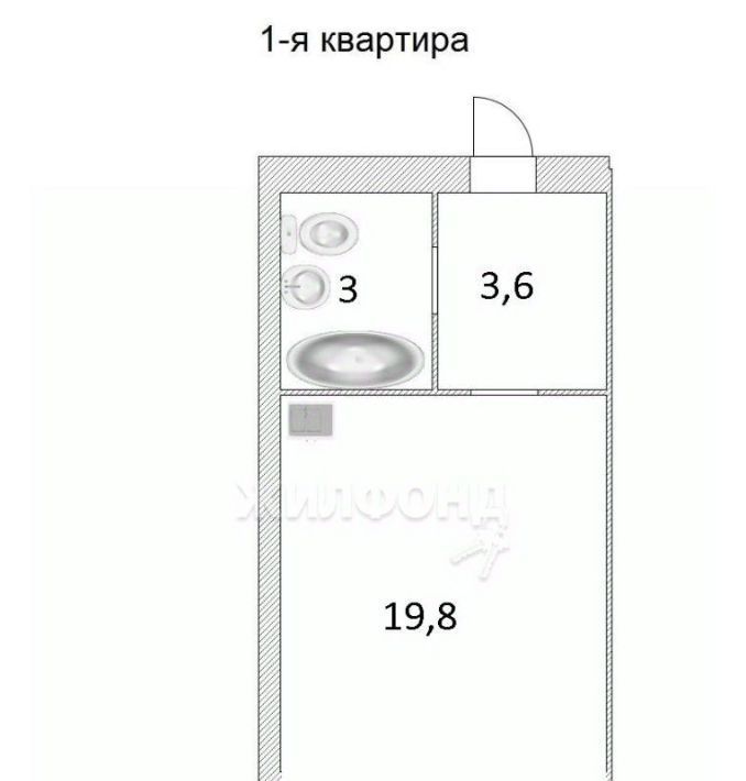 квартира г Барнаул р-н Железнодорожный пр-кт Коммунаров 120а фото 13