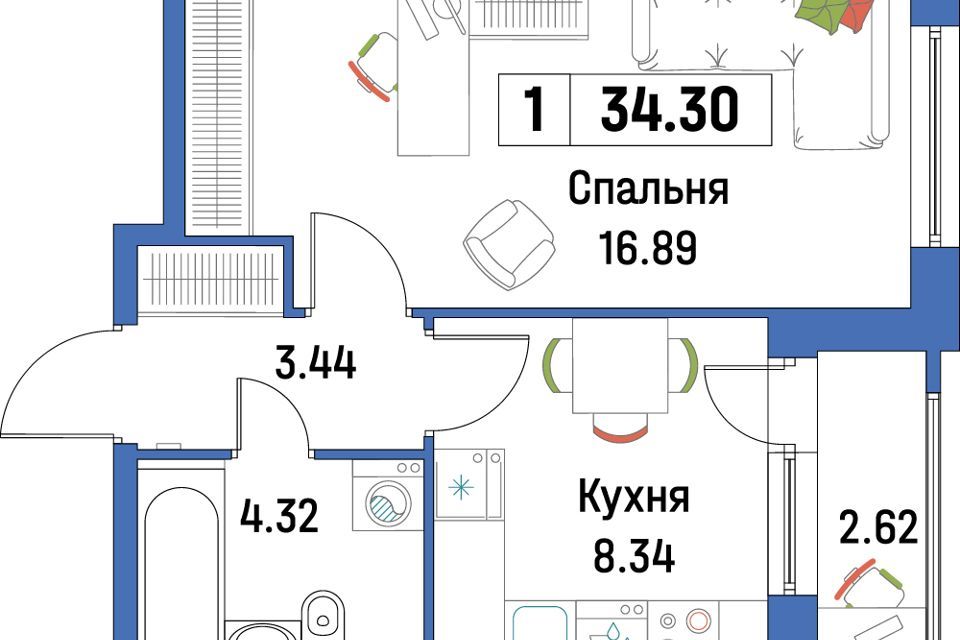 квартира р-н Всеволожский г Мурино ул Екатерининская 17 фото 1
