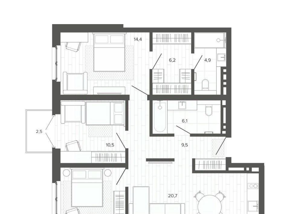 квартира г Барнаул р-н Центральный Гора фото 1