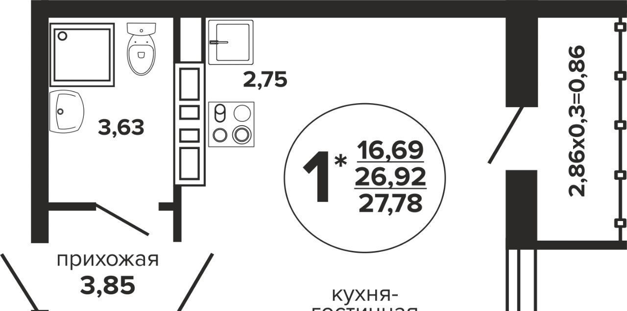 квартира г Краснодар р-н Прикубанский ул Российская 257/7 1 фото 1