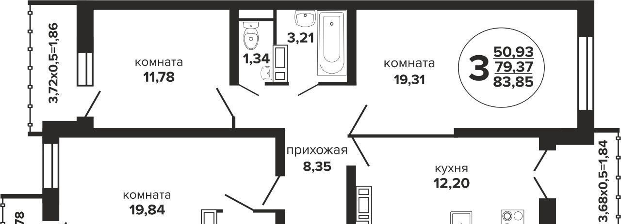 квартира г Краснодар р-н Прикубанский ул Российская 257/7 1 фото 1