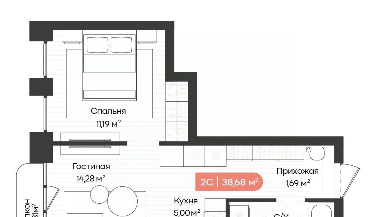 квартира г Новосибирск Речной вокзал Баланс жилой квартал фото 1